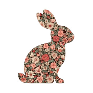 Floral Rabbit Design Vinyl Car Decal Sticker – Waterproof & UV-Resistant Floral Rabbit Design Vinyl Car Decal Sticker – Waterproof & UV-Resistant