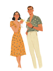 Happy Couple Toasting Vinyl Car Decal Sticker – Waterproof & UV-Resistant Happy Couple Toasting Vinyl Car Decal Sticker – Waterproof & UV-Resistant