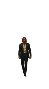 Elegant Man Entering Vinyl Car Decal Sticker – Waterproof & UV-Resistant 