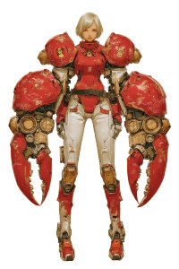 Blonde Tech Warrior Vinyl Car Decal Sticker – Waterproof & UV-Resistant 