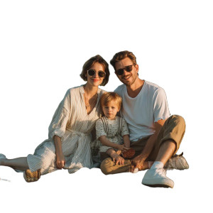 Modern Family Picnic Vinyl Car Decal Sticker – Waterproof & UV-Resistant 