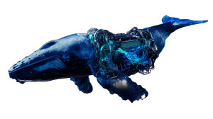 Majestic Digital Whale Vinyl Car Decal Sticker – Waterproof & UV-Resistant 