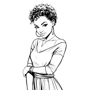 Confident African Woman V2 Vinyl Car Decal Sticker – Waterproof & UV-Resistant 