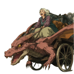 Dragon Rider Animation Vinyl Car Decal Sticker – Waterproof & UV-Resistant 