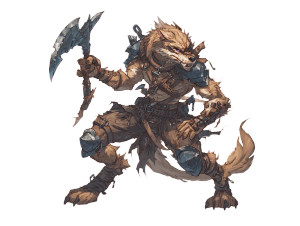 Gnoll Berserker Vinyl Car Decal Sticker – Waterproof & UV-Resistant 