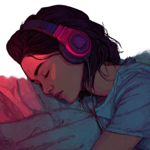 Sleeping Girl Headphones V2 Vinyl Car Decal Sticker – Waterproof & UV-Resistant 