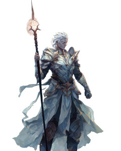 Celestial Aasimar Cleric Vinyl Car Decal Sticker – Waterproof & UV-Resistant 