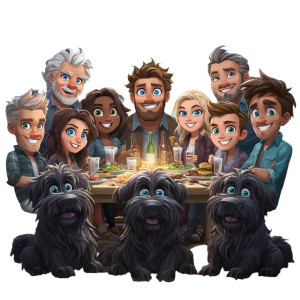 Happy Gathering With Dogs Vinyl Car Decal Sticker – Waterproof & UV-Resistant 