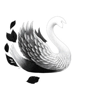 Swan Vector Art Vinyl Car Decal Sticker – Waterproof & UV-Resistant 
