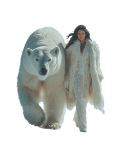 Polar Bear Companion Vinyl Car Decal Sticker – Waterproof & UV-Resistant 