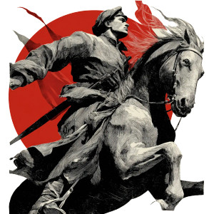 Communist On Horse Vinyl Car Decal Sticker – Waterproof & UV-Resistant 