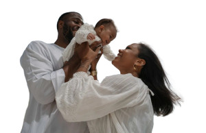 Arab Father And Baby Vinyl Car Decal Sticker – Waterproof & UV-Resistant 