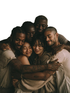 Queer Group Hug Vinyl Car Decal Sticker – Waterproof & UV-Resistant 