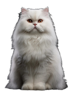 White Persian Cat V4 Vinyl Car Decal Sticker – Waterproof & UV-Resistant 