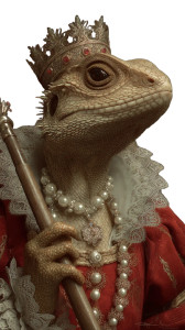 Royal Lizard Queen Vinyl Car Decal Sticker – Waterproof & UV-Resistant 