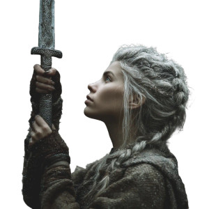Viking Warrior Woman V20 Vinyl Car Decal Sticker – Waterproof & UV-Resistant 
