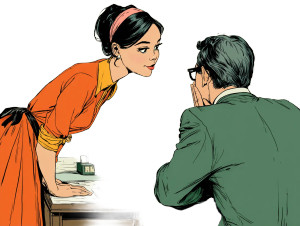 Retro Comic Couple Vinyl Car Decal Sticker – Waterproof & UV-Resistant 