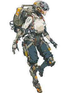 Cyberpunk Mech Girl Vinyl Car Decal Sticker – Waterproof & UV-Resistant 