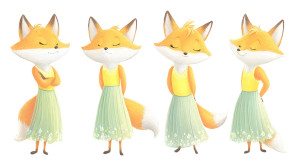 Elegant Fox Poses Vinyl Car Decal Sticker – Waterproof & UV-Resistant Elegant Fox Poses Vinyl Car Decal Sticker – Waterproof & UV-Resistant