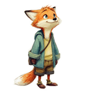 Anthropomorphic Fox V3 Vinyl Car Decal Sticker – Waterproof & UV-Resistant 