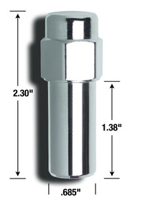 Gorilla Lug Nuts | Cragar SST | 14x1.5 Thread | 2.3 Inch Length | Chrome Plated | Pack of 4