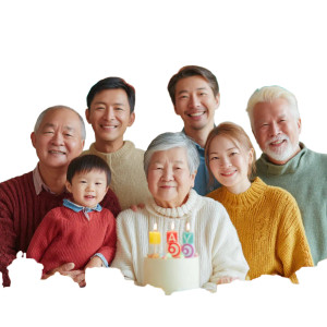 Asian Family Celebration Vinyl Car Decal Sticker – Waterproof & UV-Resistant 