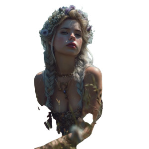 Thistle Nymph Vinyl Car Decal Sticker – Waterproof & UV-Resistant 