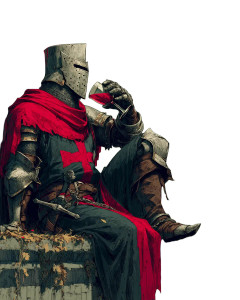 Vampiric Swordsman Vinyl Car Decal Sticker – Waterproof & UV-Resistant 