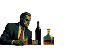 Noir Bar Scene Vinyl Car Decal Sticker – Waterproof & UV-Resistant 