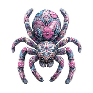 Folk Art Spider Vinyl Car Decal Sticker – Waterproof & UV-Resistant 