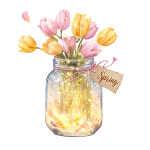 Glowing Spring Jar Vinyl Car Decal Sticker – Waterproof & UV-Resistant 