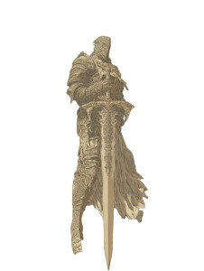 Cloaked Swordsman Vinyl Car Decal Sticker – Waterproof & UV-Resistant 