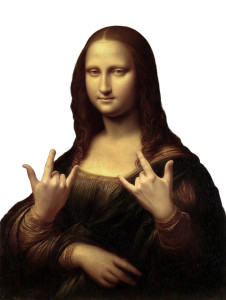 Satanic Mona Lisa Vinyl Car Decal Sticker – Waterproof & UV-Resistant 