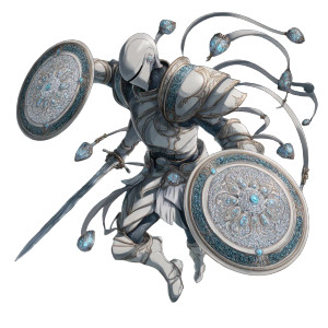 Gemstone Knight Vinyl Car Decal Sticker – Waterproof & UV-Resistant 