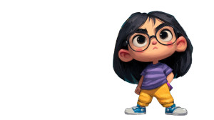 Cute Girl Jorge Vinyl Car Decal Sticker – Waterproof & UV-Resistant 