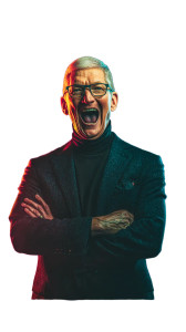 Tim Cook Laughing Vinyl Car Decal Sticker – Waterproof & UV-Resistant 