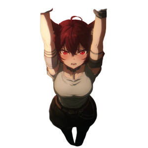 Restrained Fox Girl V3 Vinyl Car Decal Sticker – Waterproof & UV-Resistant 