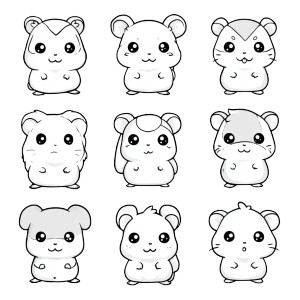 Kawaii Hamster Icon Vinyl Car Decal Sticker – Waterproof & UV-Resistant 