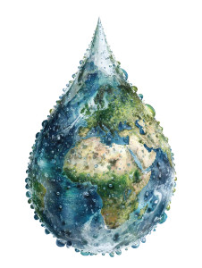 Earth Droplet Vinyl Car Decal Sticker – Waterproof & UV-Resistant 