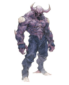 Muscular Three-Headed Demon Vinyl Car Decal Sticker – Waterproof & UV-Resistant 