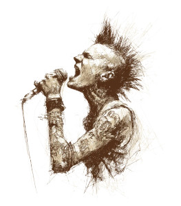 Punk Singer Screaming Vinyl Car Decal Sticker – Waterproof & UV-Resistant 