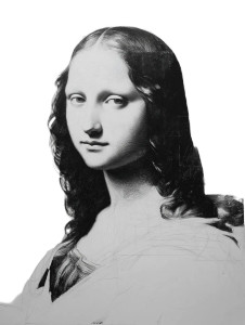 Mona Lisa Drawing V3 Vinyl Car Decal Sticker – Waterproof & UV-Resistant 
