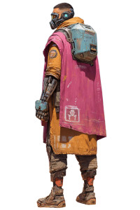 Cyberpunk Desert Warrior V2 Vinyl Car Decal Sticker – Waterproof & UV-Resistant 