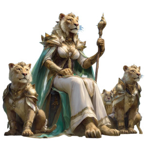 Regal Lioness Cleric Vinyl Car Decal Sticker – Waterproof & UV-Resistant Regal Lioness Cleric Vinyl Car Decal Sticker – Waterproof & UV-Resistant