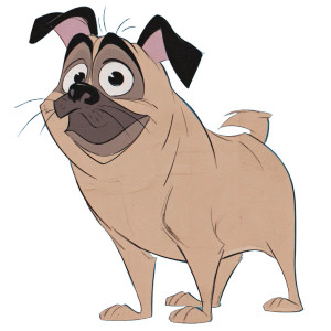 Derpy Cartoon Pug Vinyl Car Decal Sticker – Waterproof & UV-Resistant 