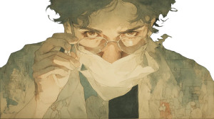 Intense Doctor Portrait Vinyl Car Decal Sticker – Waterproof & UV-Resistant 