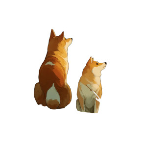 Shiba Inu Back Vinyl Car Decal Sticker – Waterproof & UV-Resistant 