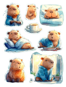 Cute Capybara Stickers Vinyl Car Decal Sticker – Waterproof & UV-Resistant Cute Capybara Stickers Vinyl Car Decal Sticker – Waterproof & UV-Resistant