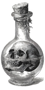 Mutated Skull Potion Vinyl Car Decal Sticker – Waterproof & UV-Resistant 