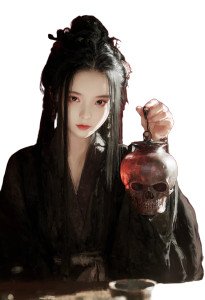 Mystical Anime Girl V4 Vinyl Car Decal Sticker – Waterproof & UV-Resistant 